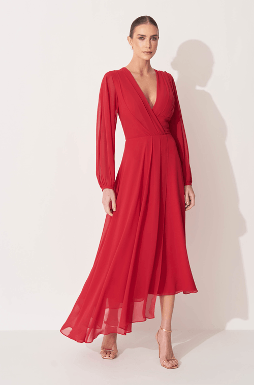 Vestido Midi Petra Vermelho