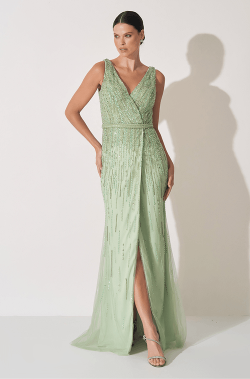 VESTIDO LONGO BORDADO VALÊNCIA