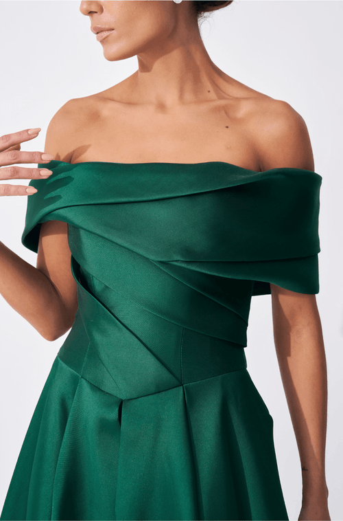 Vestido Longo Barbara Esmeralda - Hover