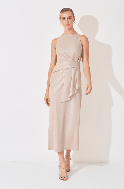 Vestido Midi Delana Champagne