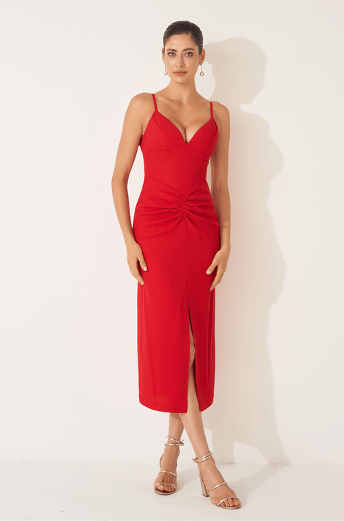 VESTIDO MIDI CACA - Hover