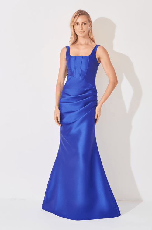 Vestido Longo Monique Azul Bic