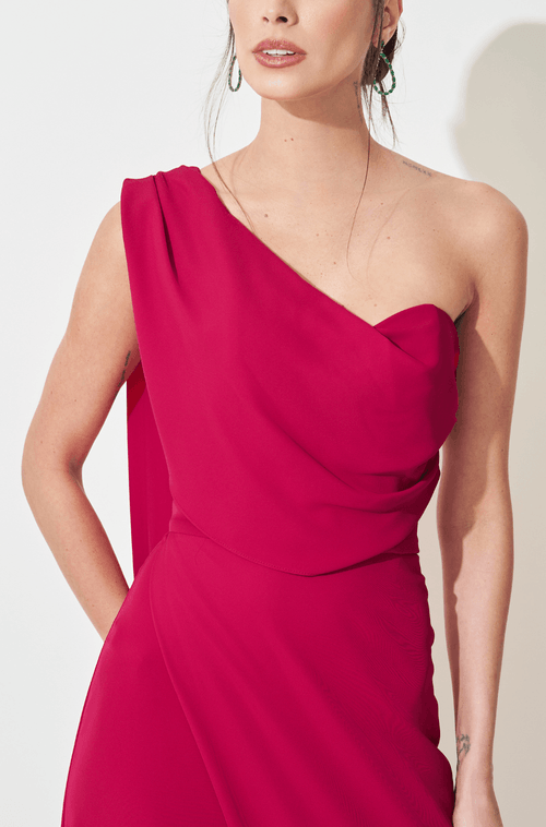 Vestido Longo Marta Magenta - Hover