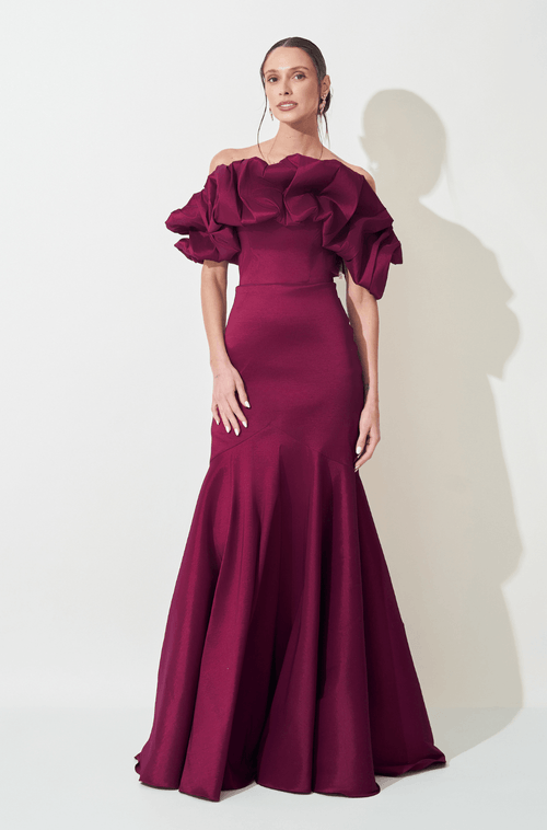 Vestido Longo Sabrine Cereja