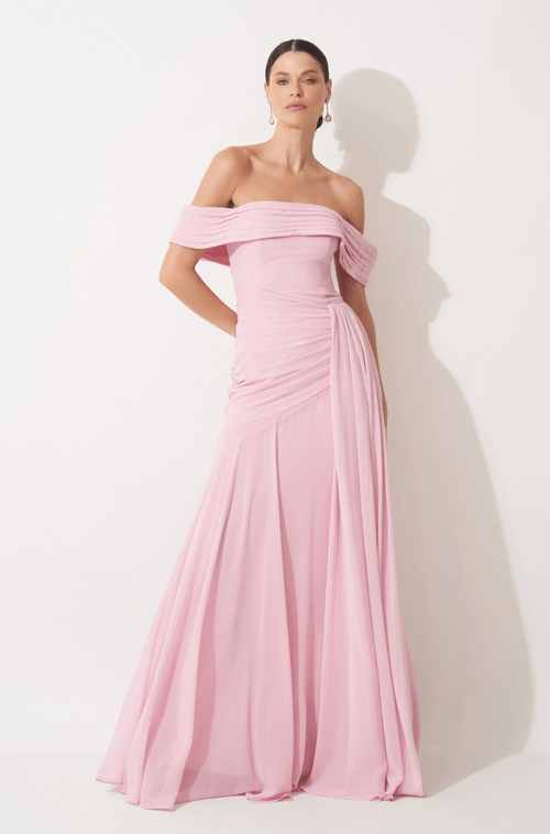 Vestido Longo Dakota Rosa Claro