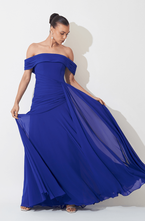 Vestido Longo Dakota Azul Bic