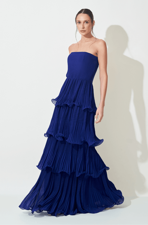 Vestido Longo Amora Azul Bic
