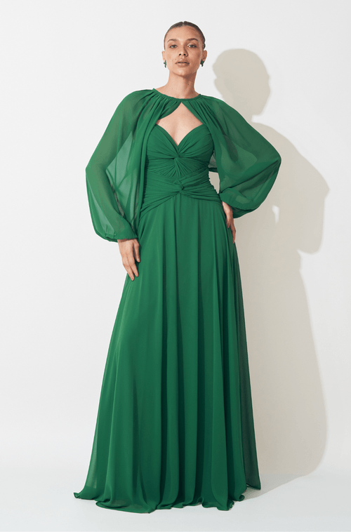 Vestido Longo Tamara Verde Esmeralda