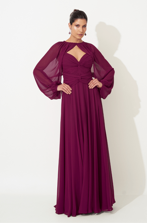 Vestido Longo Tamara Bordo