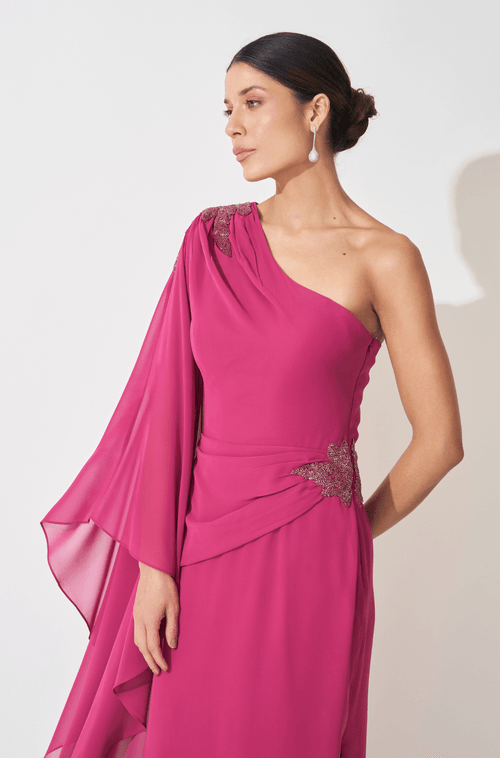 Vestido Longo Janine Rosa Escuro - Hover