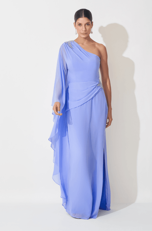 Vestido Longo Janine Azul Serenity
