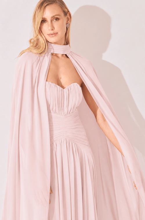 Vestido Longo Dominique Rosa Claro - Hover