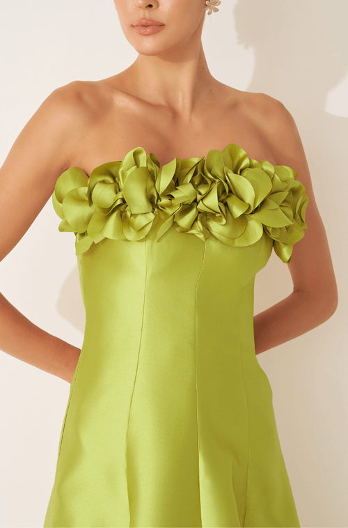 Vestido Longo Briana Verde Avocado - Hover