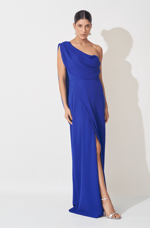 Vestido Longo Marta Azul Bic