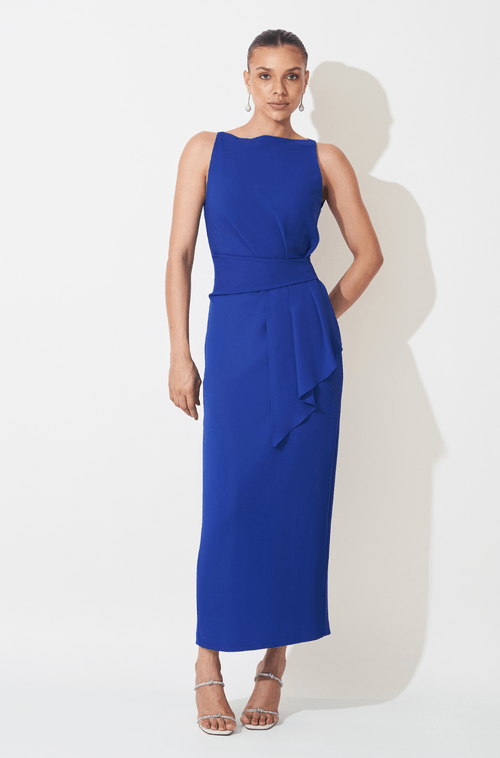 Vestido Midi Arlete Azul Bic
