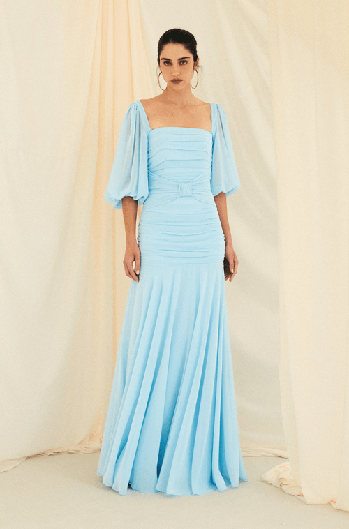 Vestido Longo Juliette Azul Claro