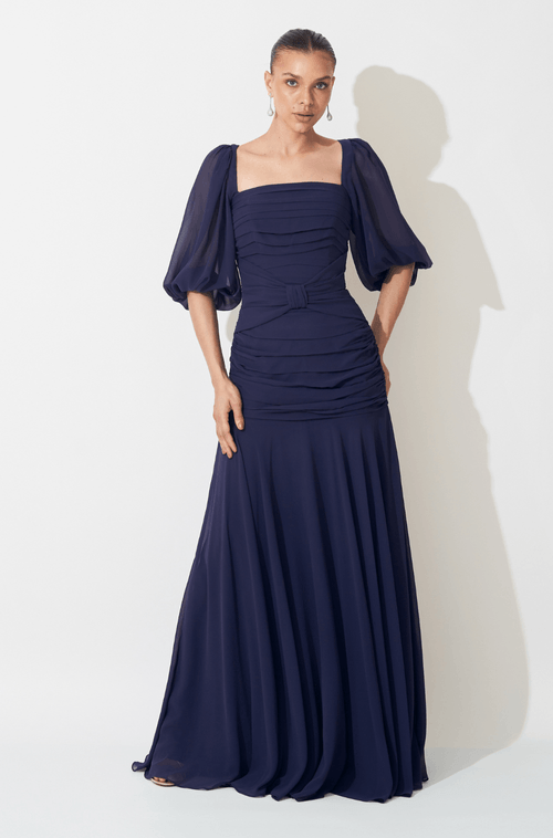 Vestido Longo Juliette Azul Marinho