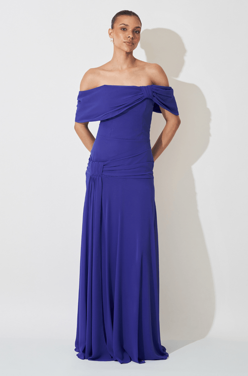 Vestido Longo Elize Azul Bic