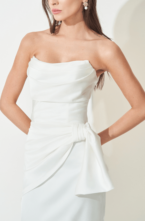 Vestido Longo Yara Off White - Hover