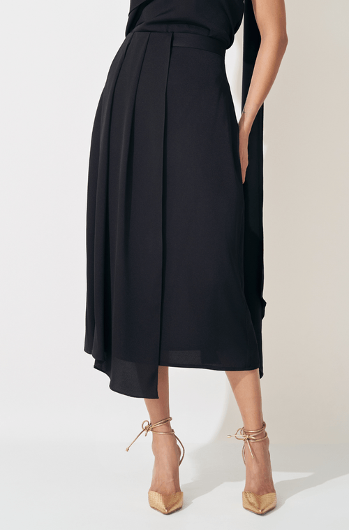 Saia Midi Amalia Preto