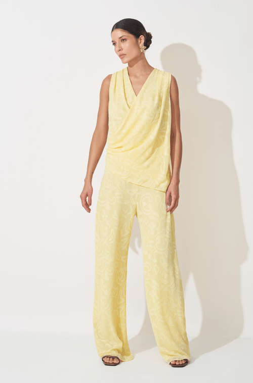 Calça Tabata Amarelo Manteiga - Hover