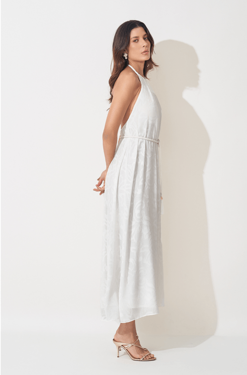 Vestido Midi Jessica Off White - Hover