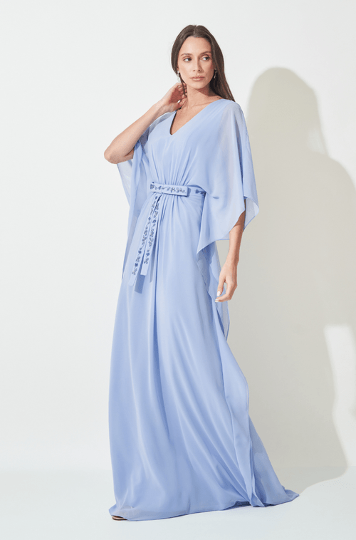 Vestido Longo Madeleine Azul Serenity