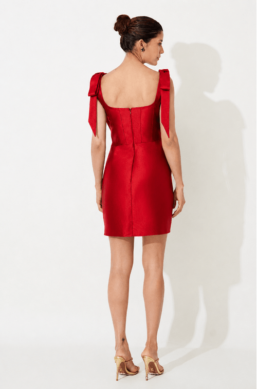Vestido Curto Leia Vermelho - Hover