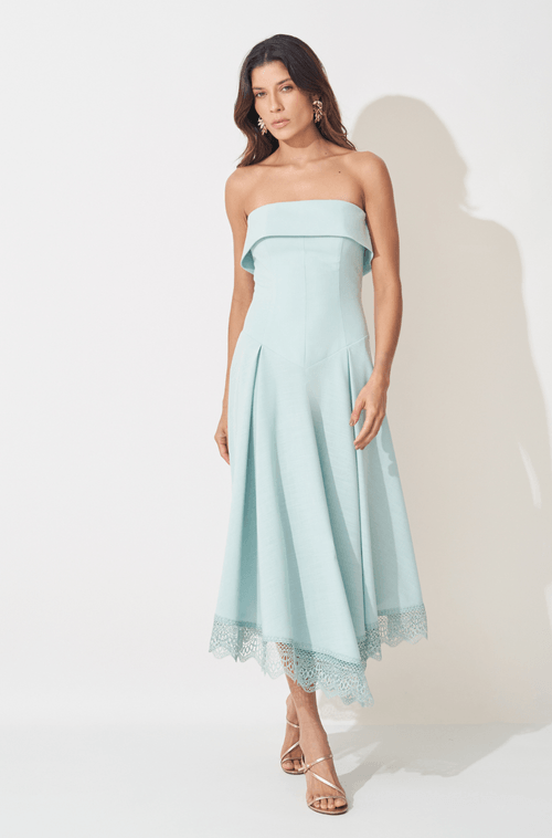 Vestido Midi Barbara Verde Erva Doce
