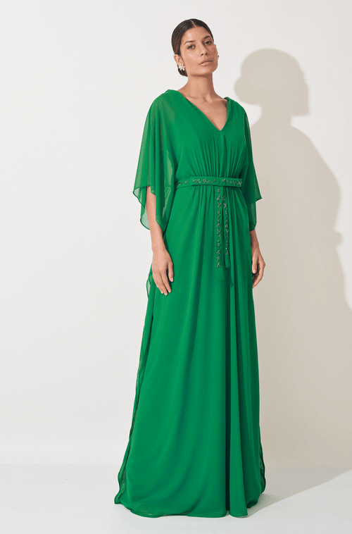 Vestido Longo Madeleine Verde Esmeralda