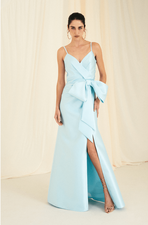 Vestido Longo Andreza Azul Claro