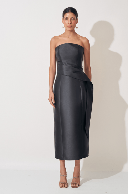 Vestido Midi Valerie Preto