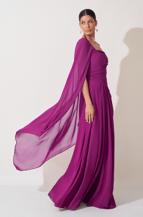 Vestido Longo Petala Purpura