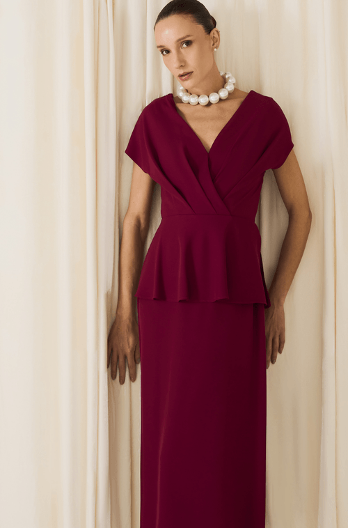 Vestido Midi Andreia Bordo - Hover
