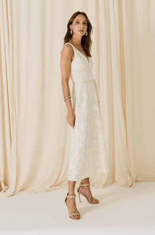 Vestido Midi Sandrine Offwhite