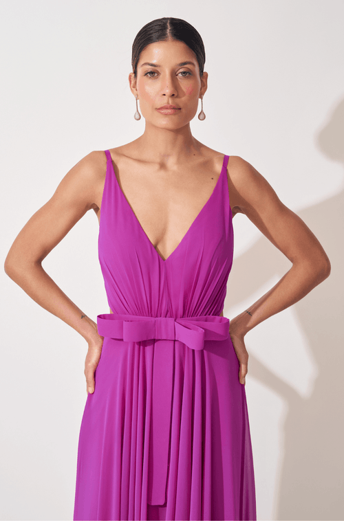 Vestido Longo Betina Fucsia - Hover