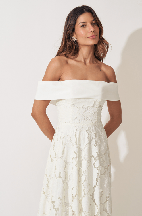 Vestido Midi Bete Off White - Hover
