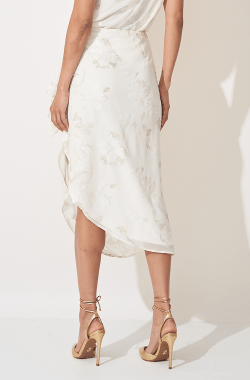 Saia Midi Clarisse Off White - Hover