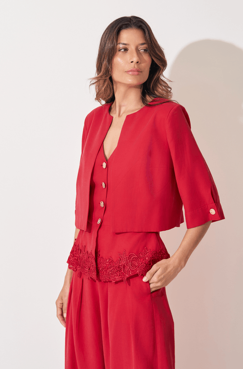 Casaqueto Verônica Vermelho