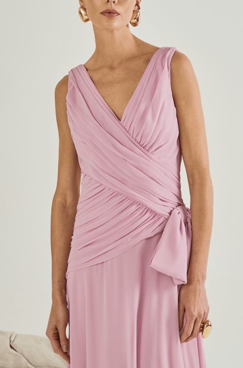 Vestido Longo Anastacia Rosa Claro - Hover