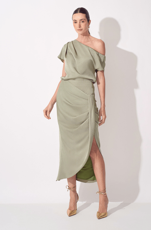 Blusa Helia Verde Salvia - Hover